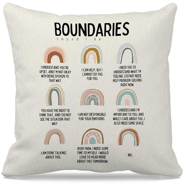 GICHUGI Classroom Decor Classroom Pillows, Feelings Wheel Pillows, Mental Health Office Decor, Therapist Office Must Haves, 18'' x 18'' Inch Throw Pillow Case