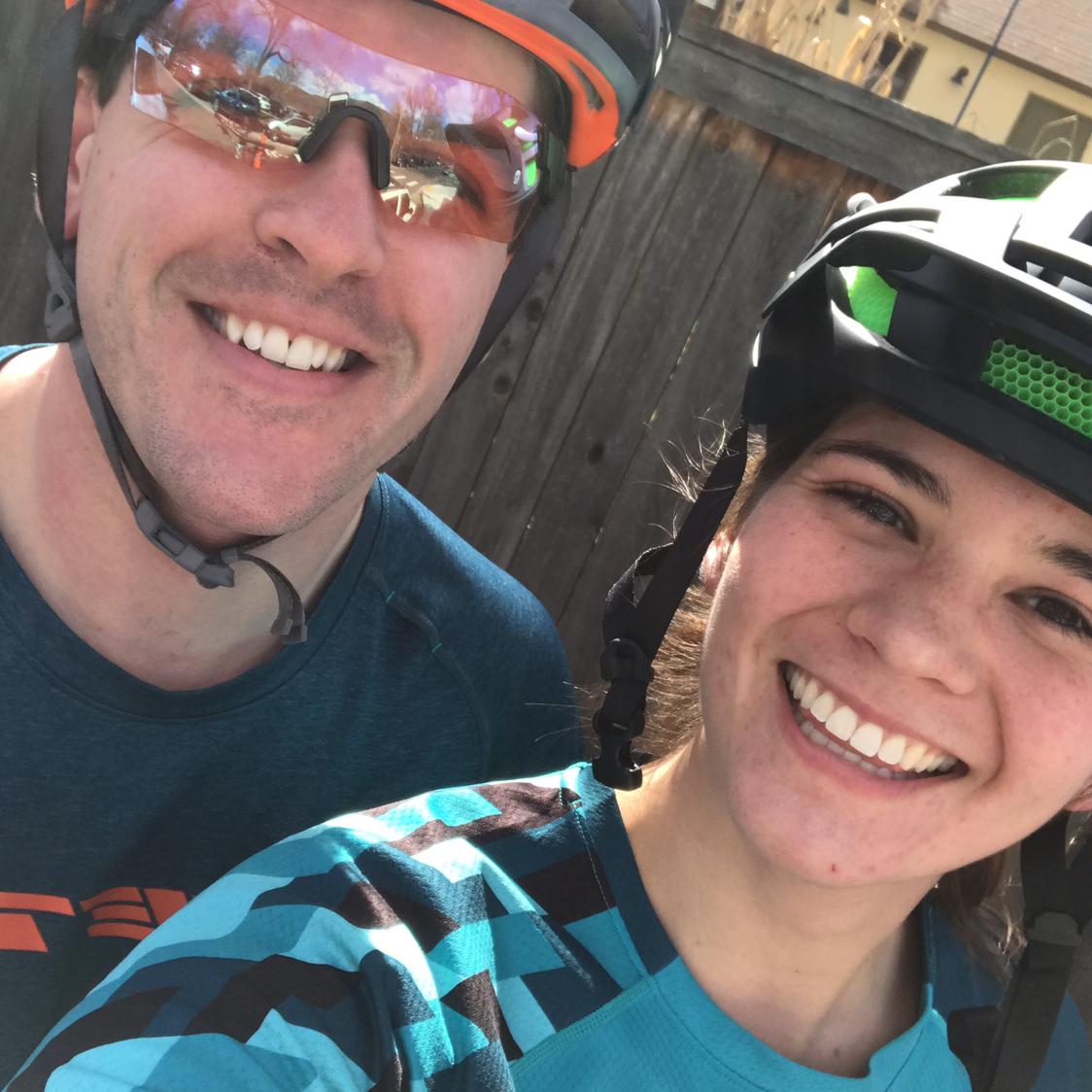Our first mountain bike ride together!