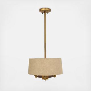 Wood Drum Pendant Light