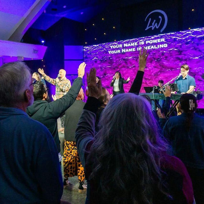 Playing on worship team together at LW!