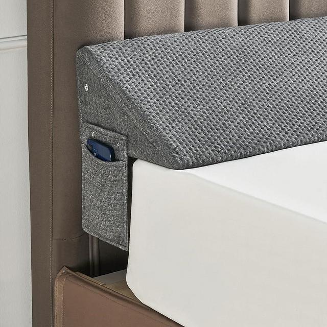 IFNOW Bed Wedge Pillow for Headboard Gap Filler(75"x6"x12") Mattress Gap Filler(0-8") Bed Wedge for Headboard Gap Between Your Headboard and Mattress Dark Grey