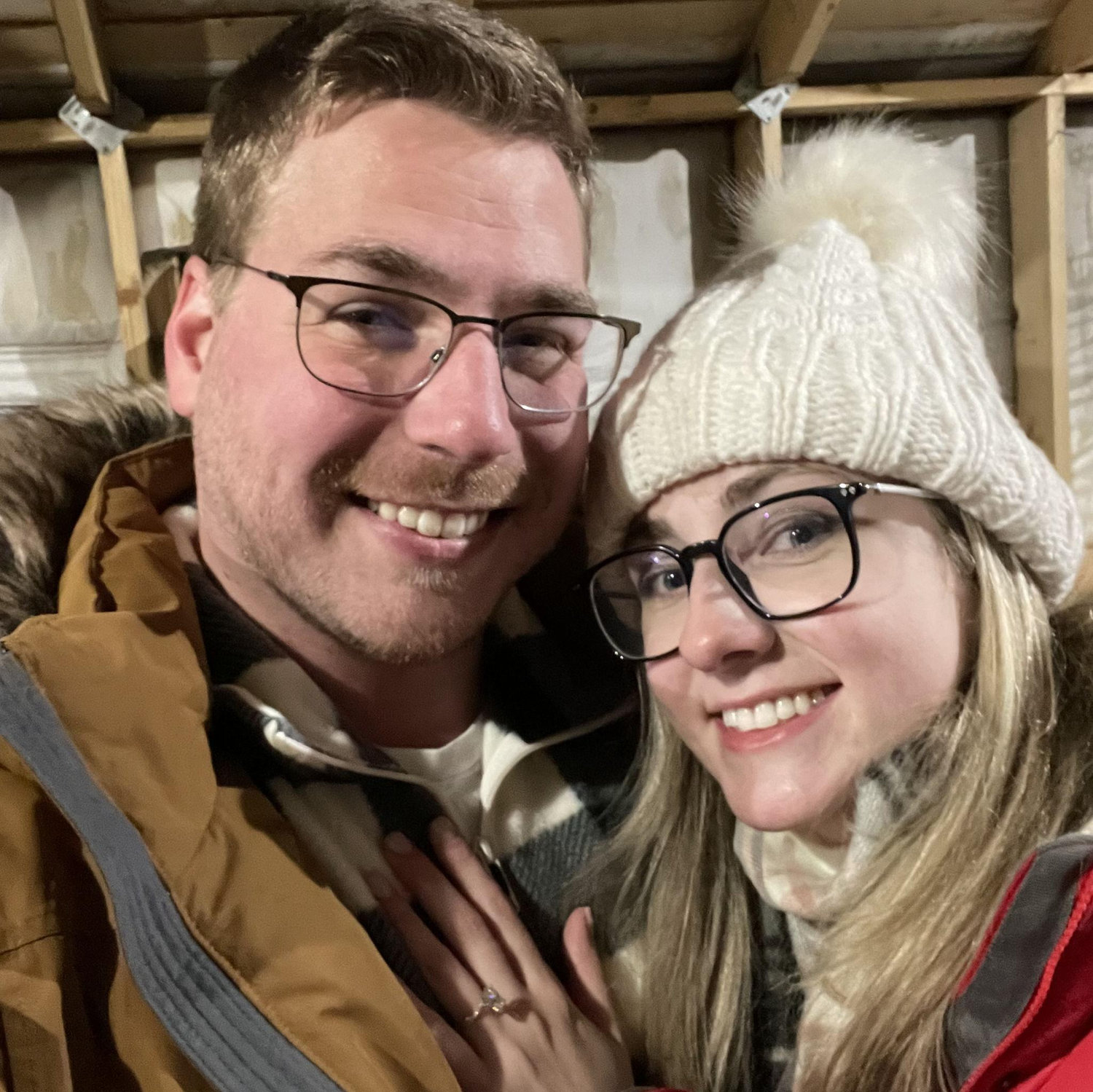 We got engaged in Yellowknife, CA, under the northern lights. A perfect proposal!