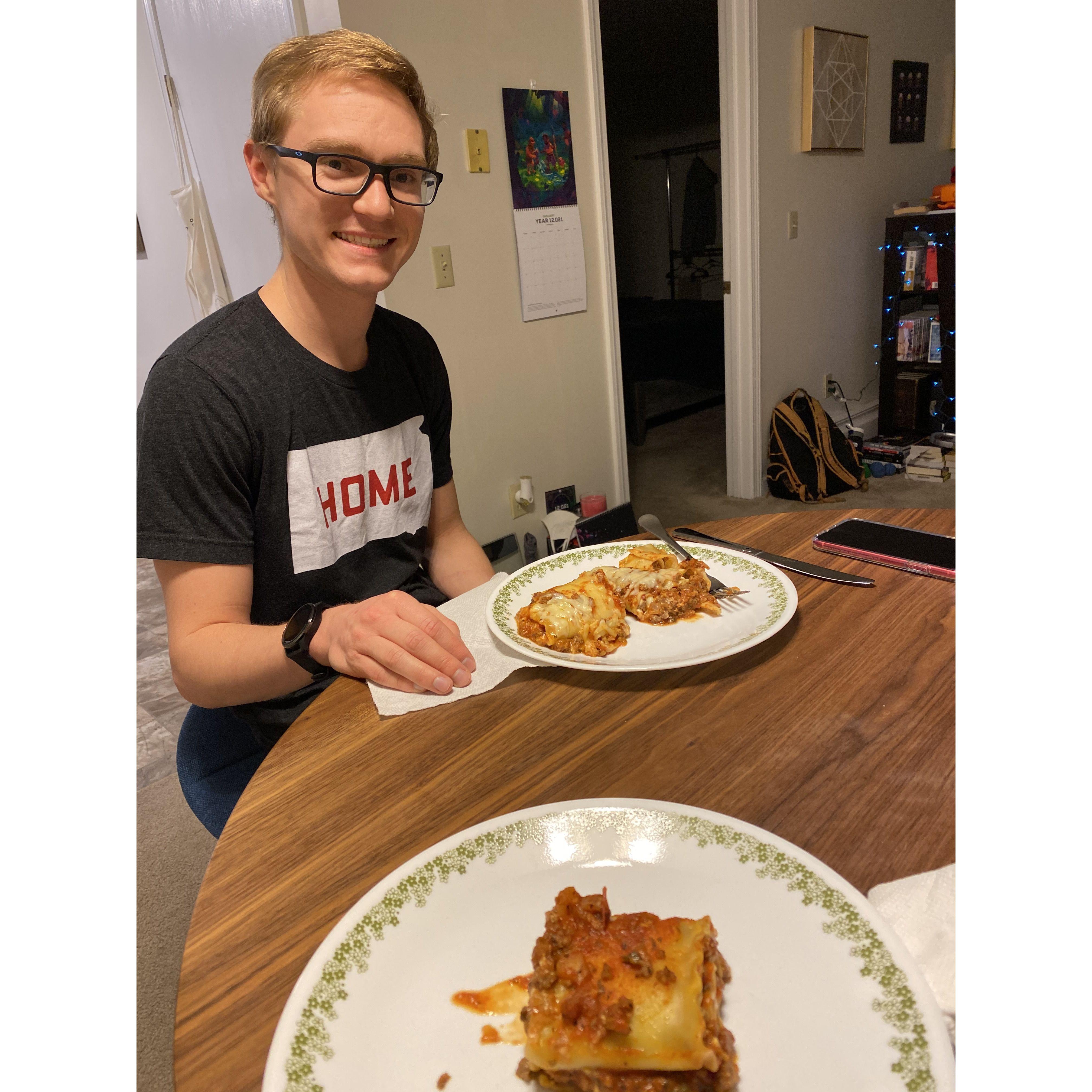 We love to cook, back when Eric still lived in Concord