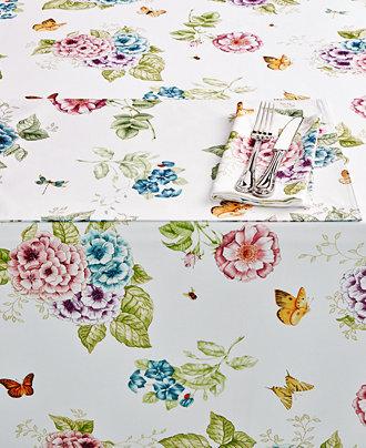 Lenox Butterfly Meadow Hydrangea 60" x 102" Tablecloth