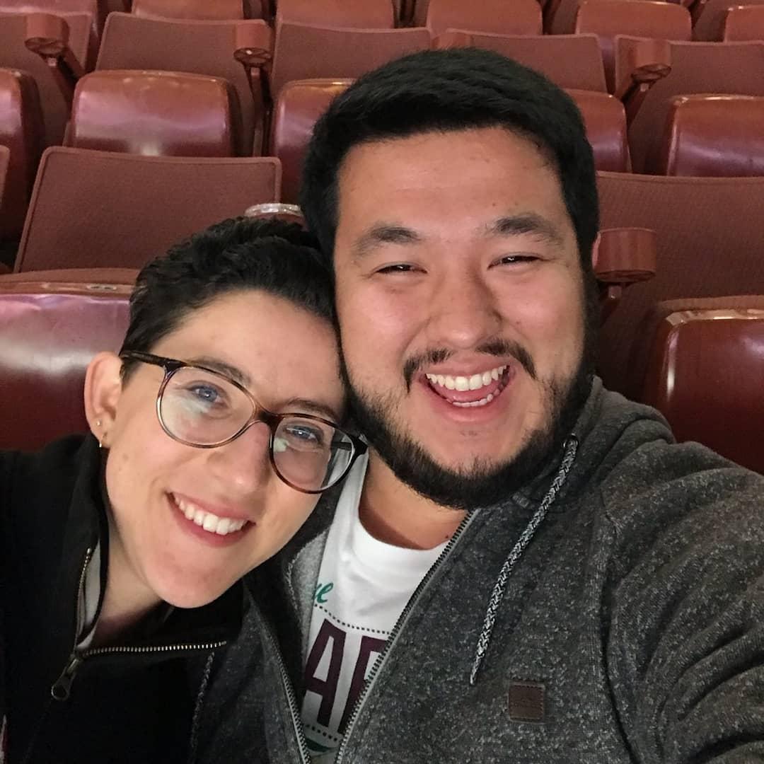 On one of our first dates, we went to a Ducks hockey game.
