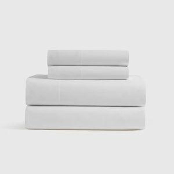 Classic Organic Percale Sheet Set in White