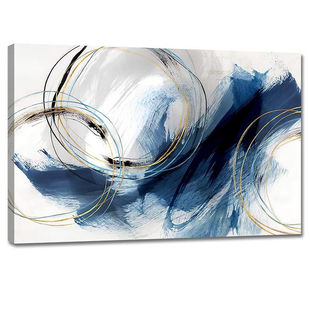 gaosoul Wall Art Canvas Abstract Art Paintings Blue Fantasy Colorful Graffiti on White Background Modern Artwork Decor for Living Room Bedroom Kitchen 48x32in