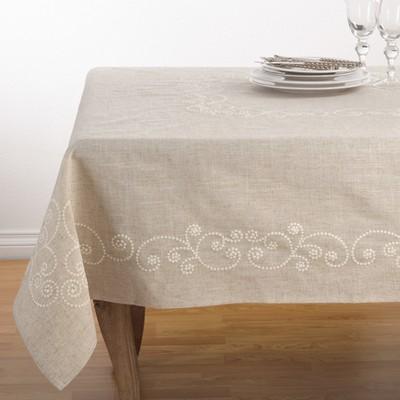 Swirl Embroidered Tablecloth