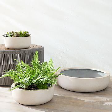 Radius Ficonstone Indoor/Outdoor Succulent Bowls in Alabaster