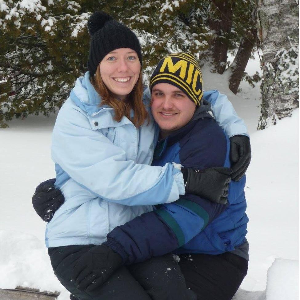 This picture was taken at my grandma's house in Michigan. This was the first time Chris visited my family in Michigan for Christmas.