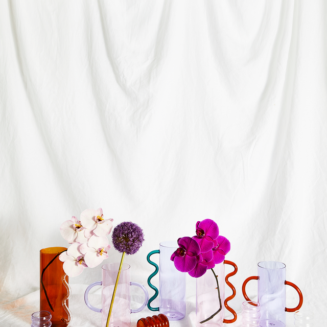 Sophie Lou Jacobsen Wave Pitcher in Pink & Amber