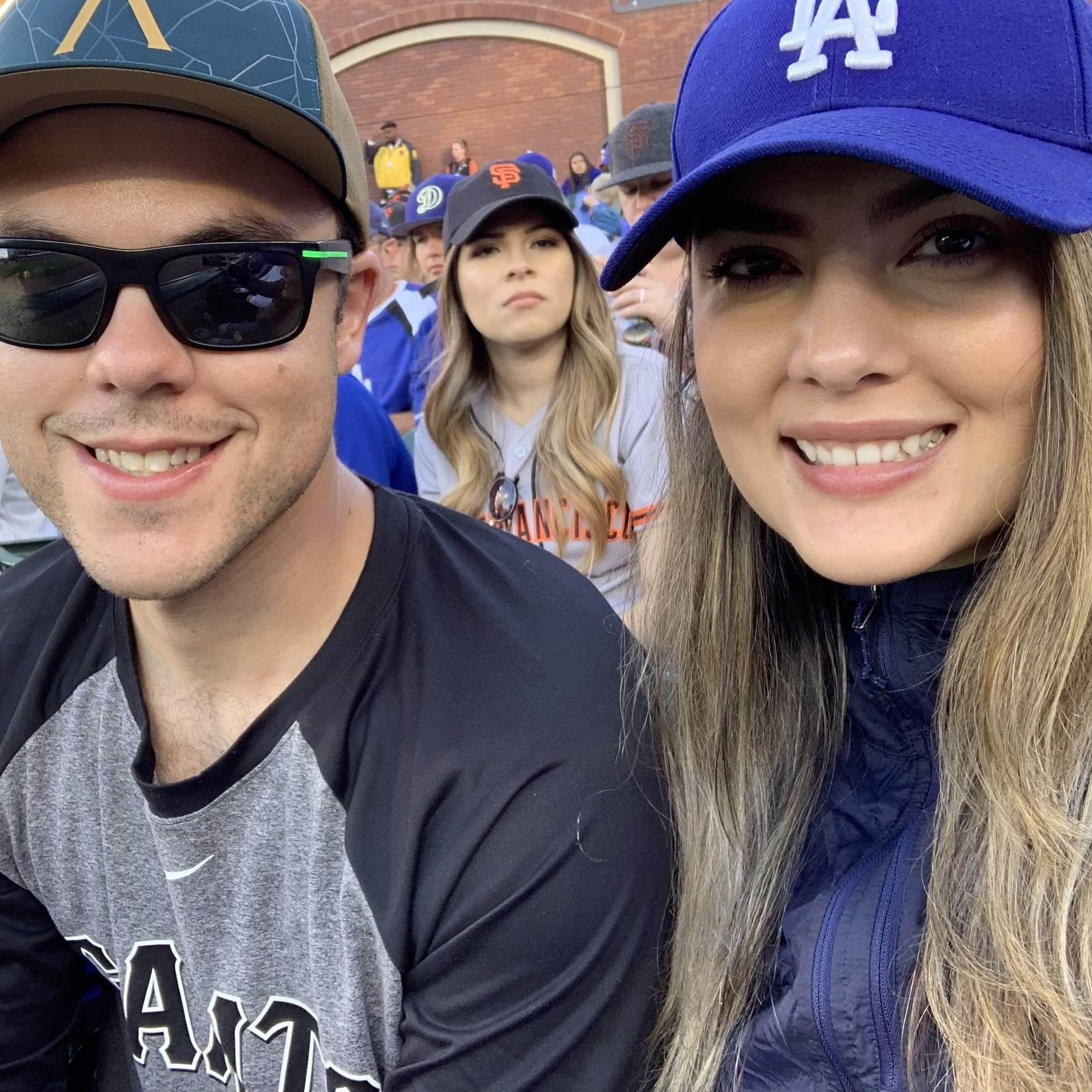She's Dodgers, he's Giants
