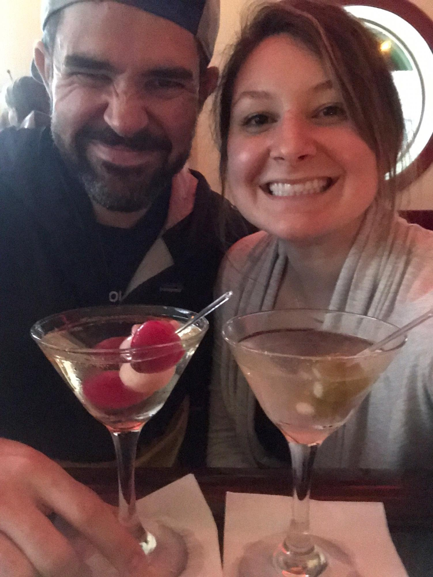 At our favorite restaurant in Chicago, Club Lucky