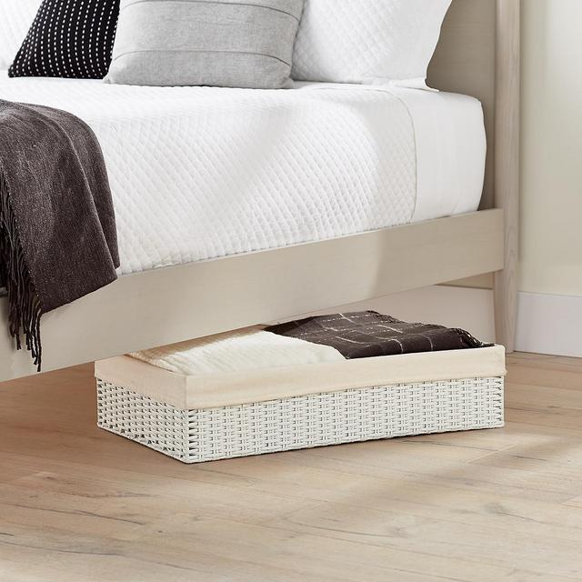White Montauk Underbed Storage Bins - Long
