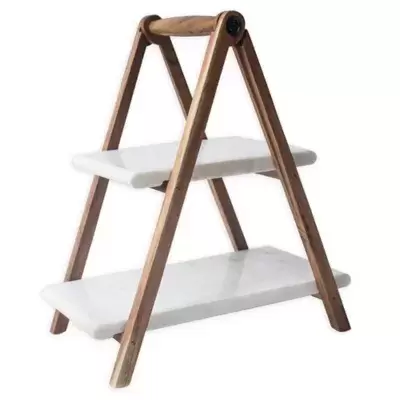 Artisanal Kitchen Supply® 2-Tier Marble Server
