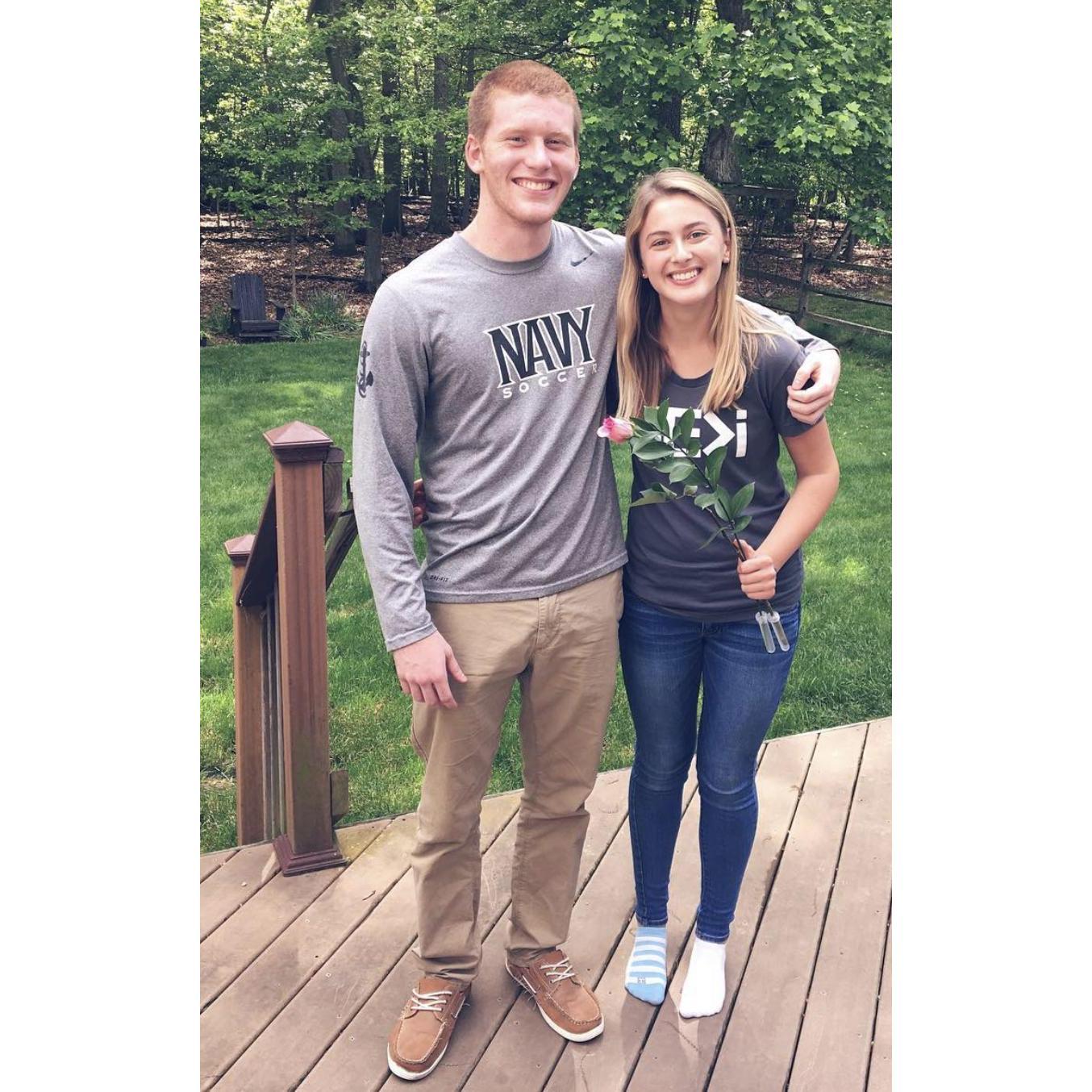 After school on the day Joe "prom-posed" to Christiana.