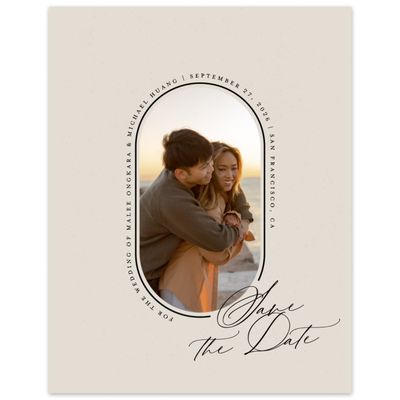 Classic Greige, Beige Wedding Digital Save the Date - St Lucia Photo
