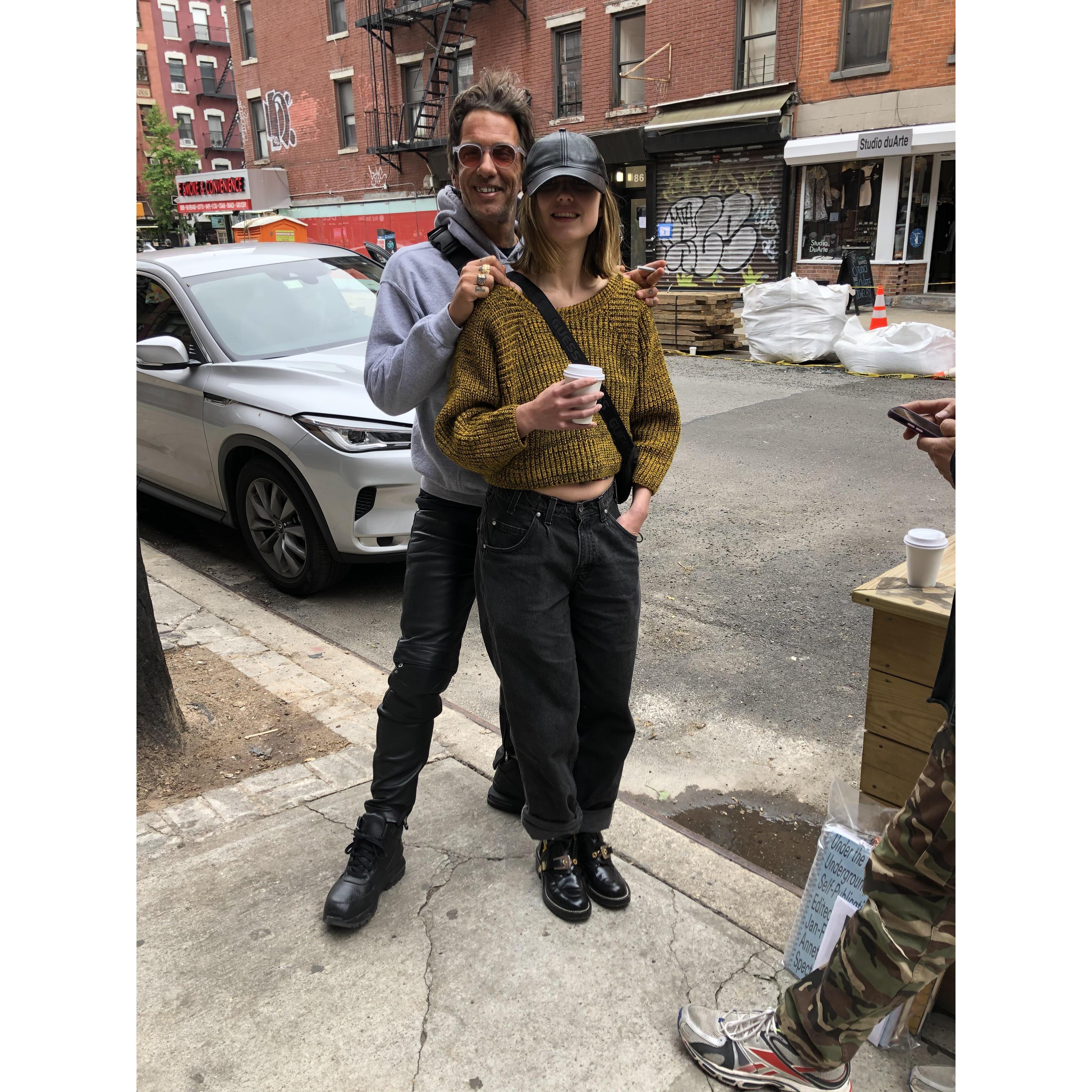 East Village with Jason Nocito's leg in frame
