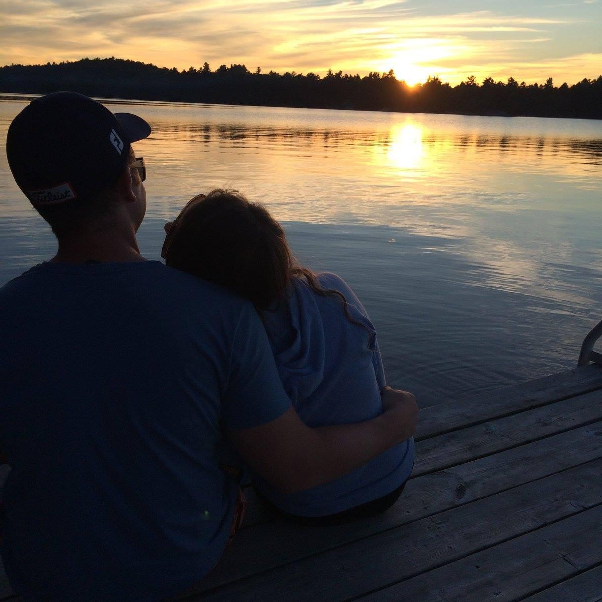 Enjoying the sunset - on Lake Weslemkoon