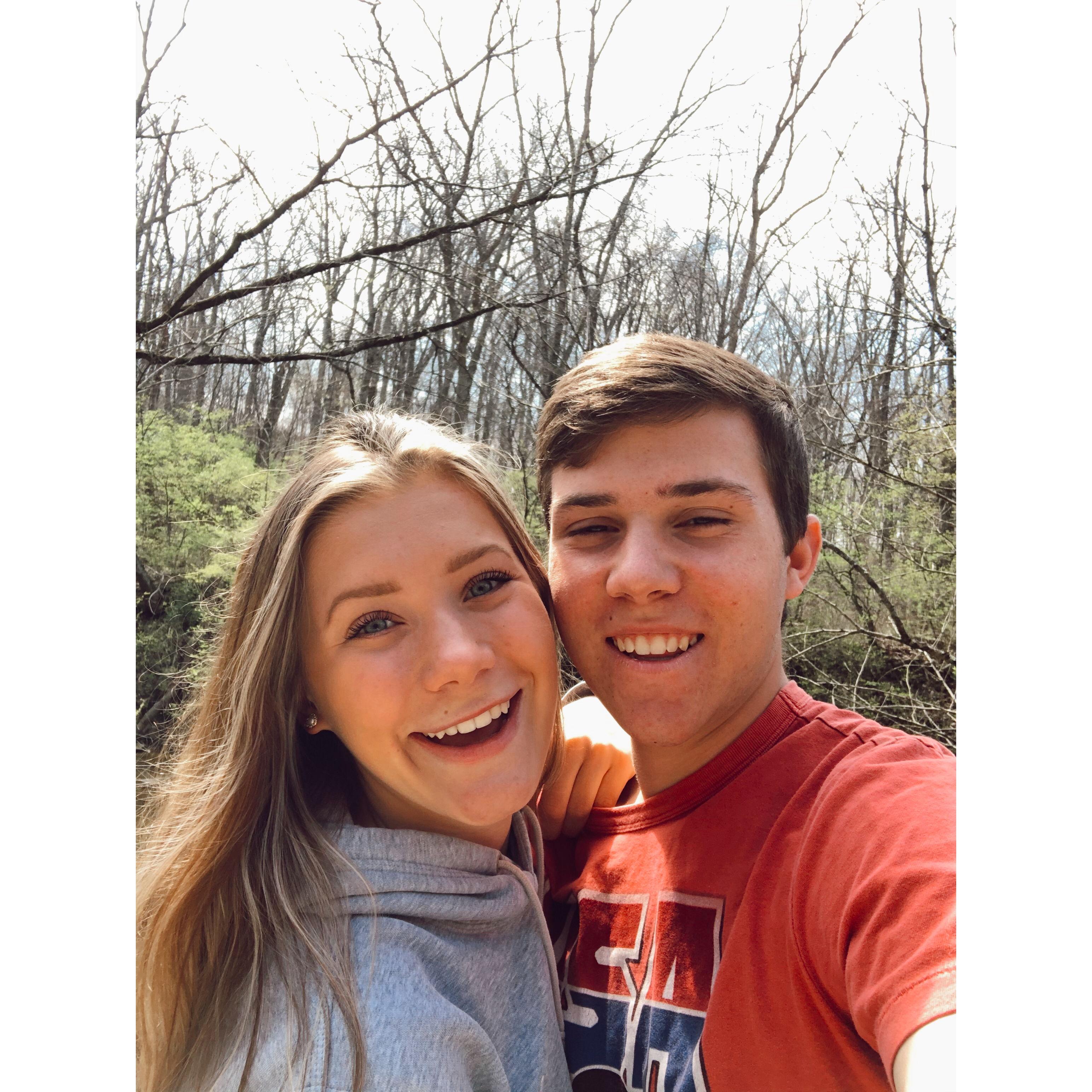 Celebrating their 1 year anniversary with a date at Sharon Woods Park (COVID times)
