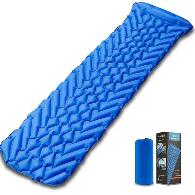 Camping Sleeping Pad, Ultralight Sleeping Mat for Backpacking, Hiking Air Mattress - Extra Long, Lightweight, Inflatable & Compact Camp Sleep Mat, Inflating Camping Pads
