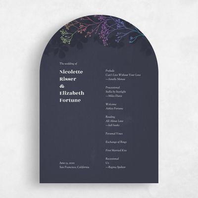 Blue Arch Wedding Program - Reverie