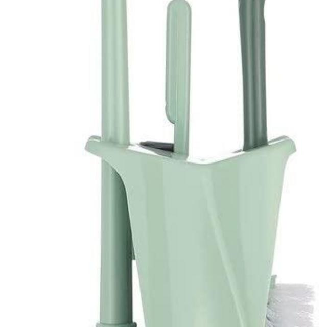 Cq acrylic Toilet Plunger and Bowl Brush Combo for Bathroom Cleaning,Green, 1 Set