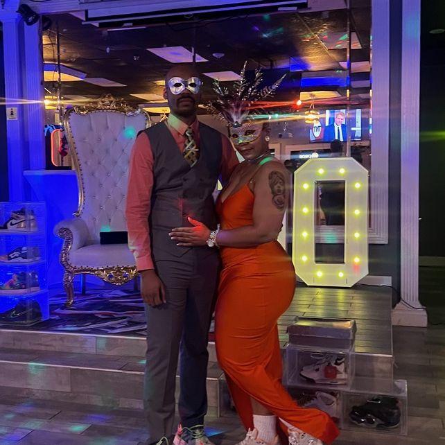 Tae 30th birthday party theme was a masquerade sneaker ball.
