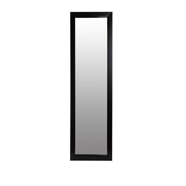 15"x51" Black Full Length Over The Door Mirror Black - Patton Wall Decor