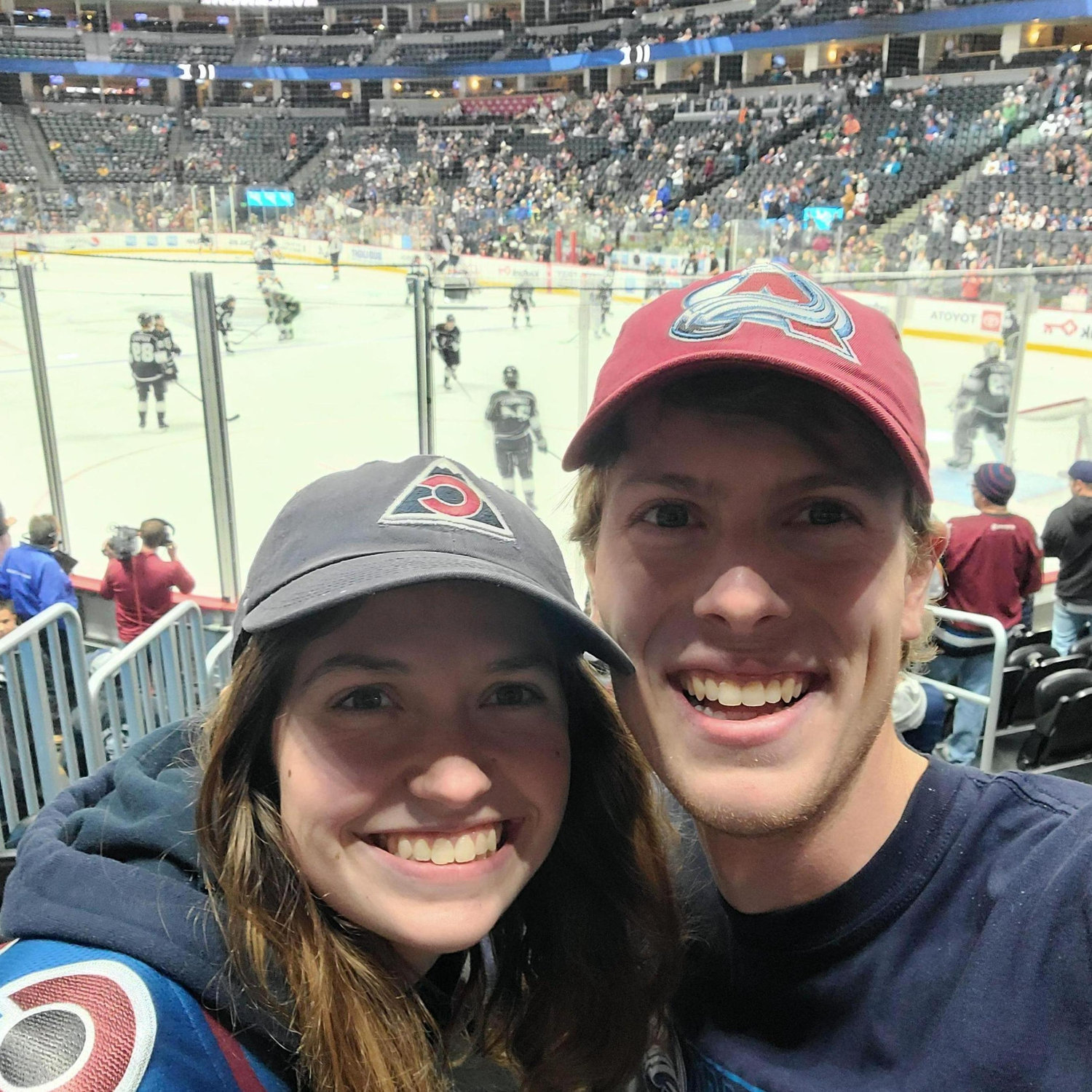 Lexy's 20th birthday. A brand new Nathan MacKinnon jersey and amazing seats to watch the Avalanche!