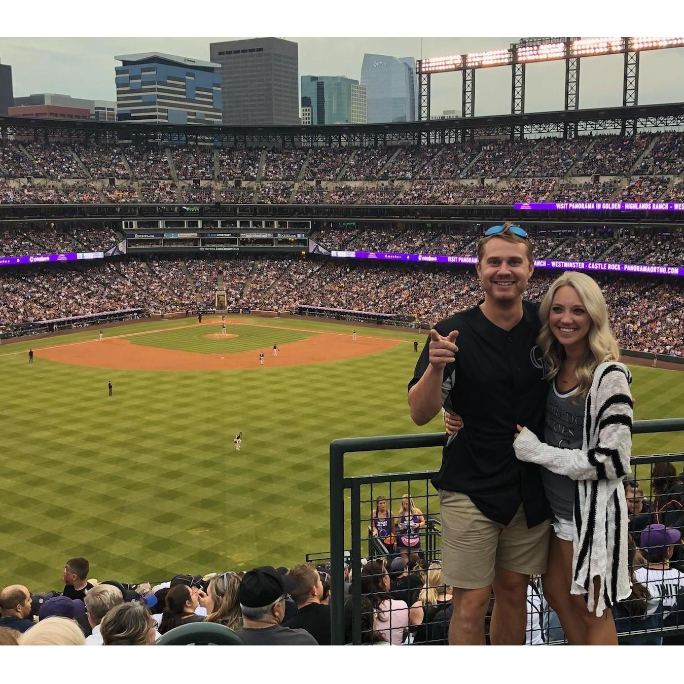 Fun night out at a Rockies game summer 2018