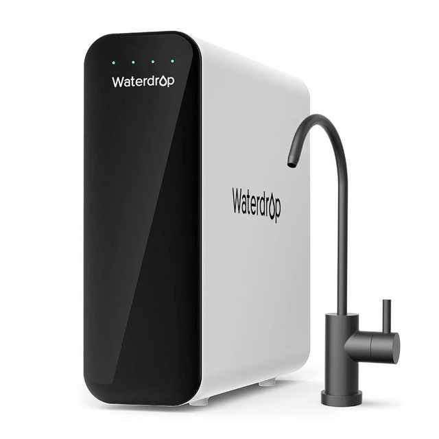 Waterdrop TSU 0.01μm Ultra-Filtration Under Sink Water Filter System, 3-Stage High Capacity, USA Tech, Smart Panel, No Waste Water, 2 Years Lifetime, Matte Black Faucet