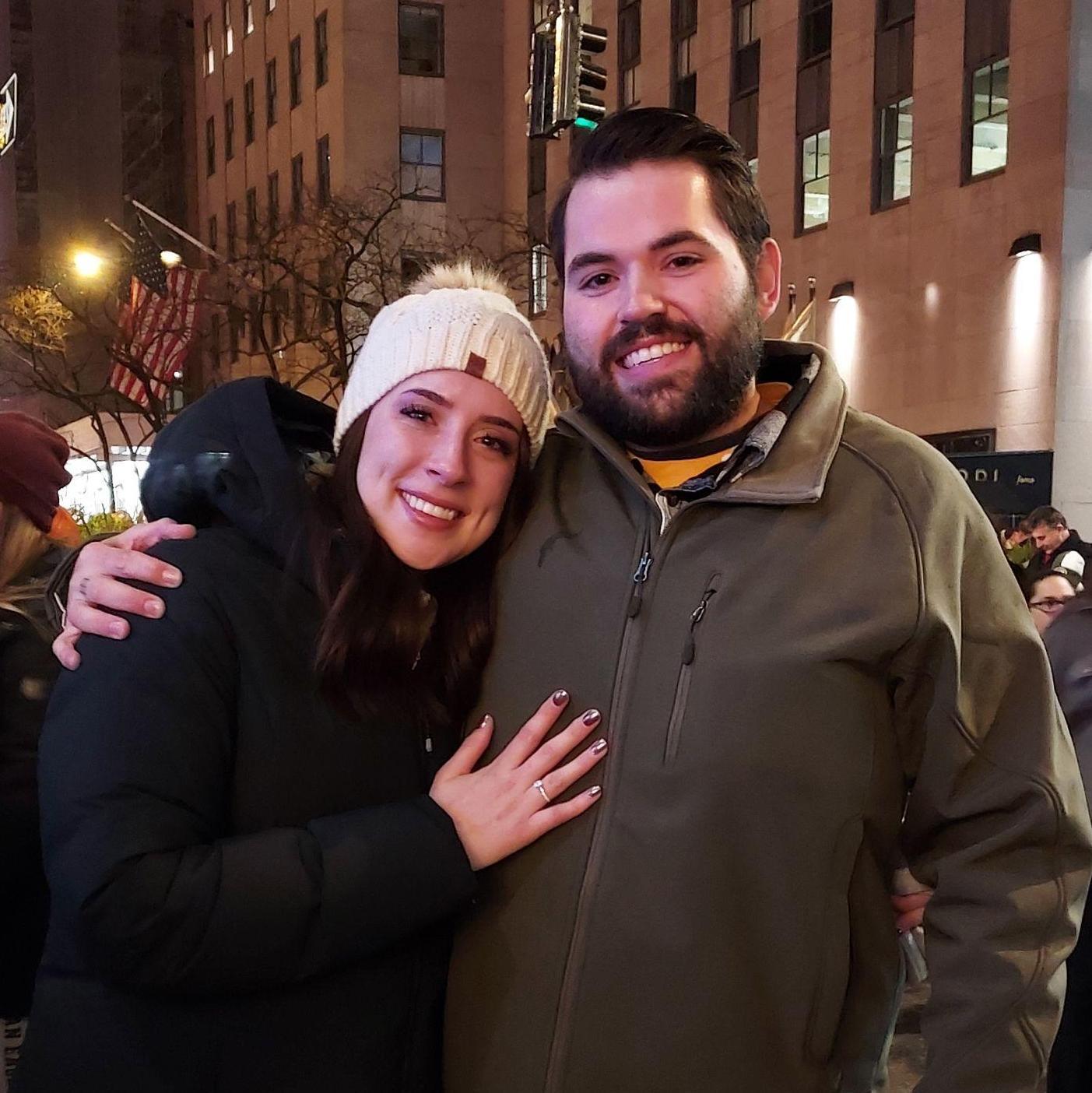 A couple in NYC took a picture of us as our first photo officially ENGAGED