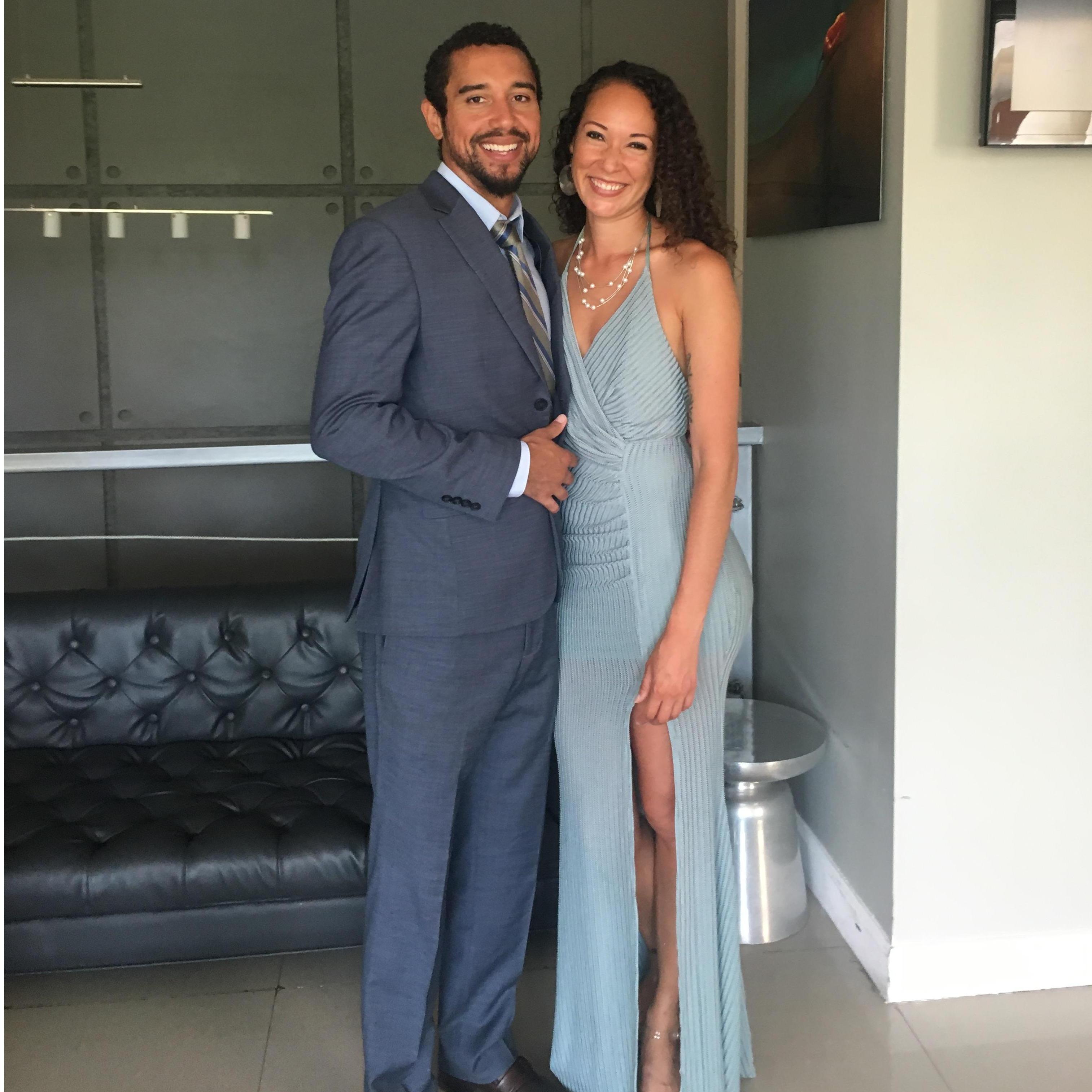 Getting all dressed up for Martial's aunt and uncle's wedding in Pétion-Ville, Haiti.