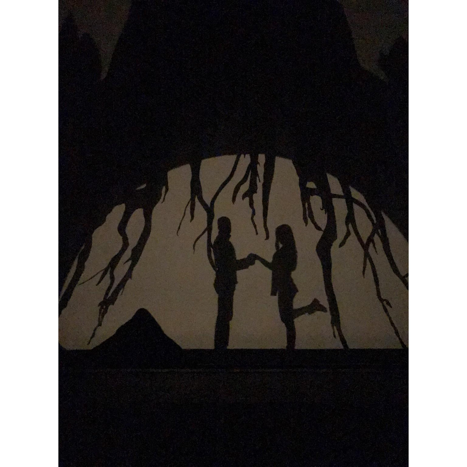 This was a real photo of Omar and I taken from behind a stage at Krannert. It was also our first date :)