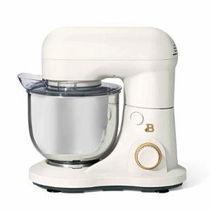 Beautiful 3.5 Qt Stand Mixer, White Icing with Flat Beater, Dough Hook, Balloon Whisk