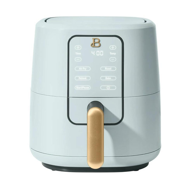 B - 3-Quart Digital Air Fryer, TurboCrisp Technology, 4 Presets, 170°F-400°F, Non-Stick, Dishwasher Safe, 1200 Watt. (Hydrangea)