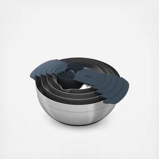Nest 9-Piece Stainless Steel Food Prep Set with Mixing Bowls and Measuring Cups