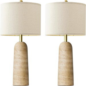 BOBOMOMO Modern Table Lamps - Warm Beige