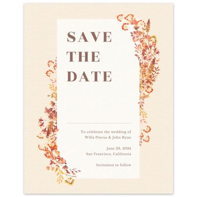 Cream, White Wedding Digital Save the Date - Gramercy Corner