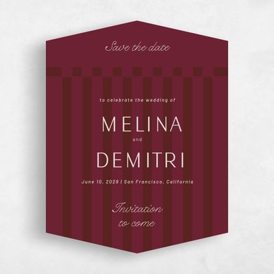 Red Diamond Wedding Save the Date - Sabbia Portrait