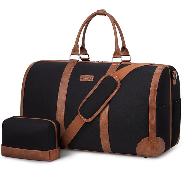 Duffle Bag for Travel, Travel Bags for Men Duffel Bag Carry On Bag with Toiletry Bag Overnight Weekend Gym Bag for Airplanes Business