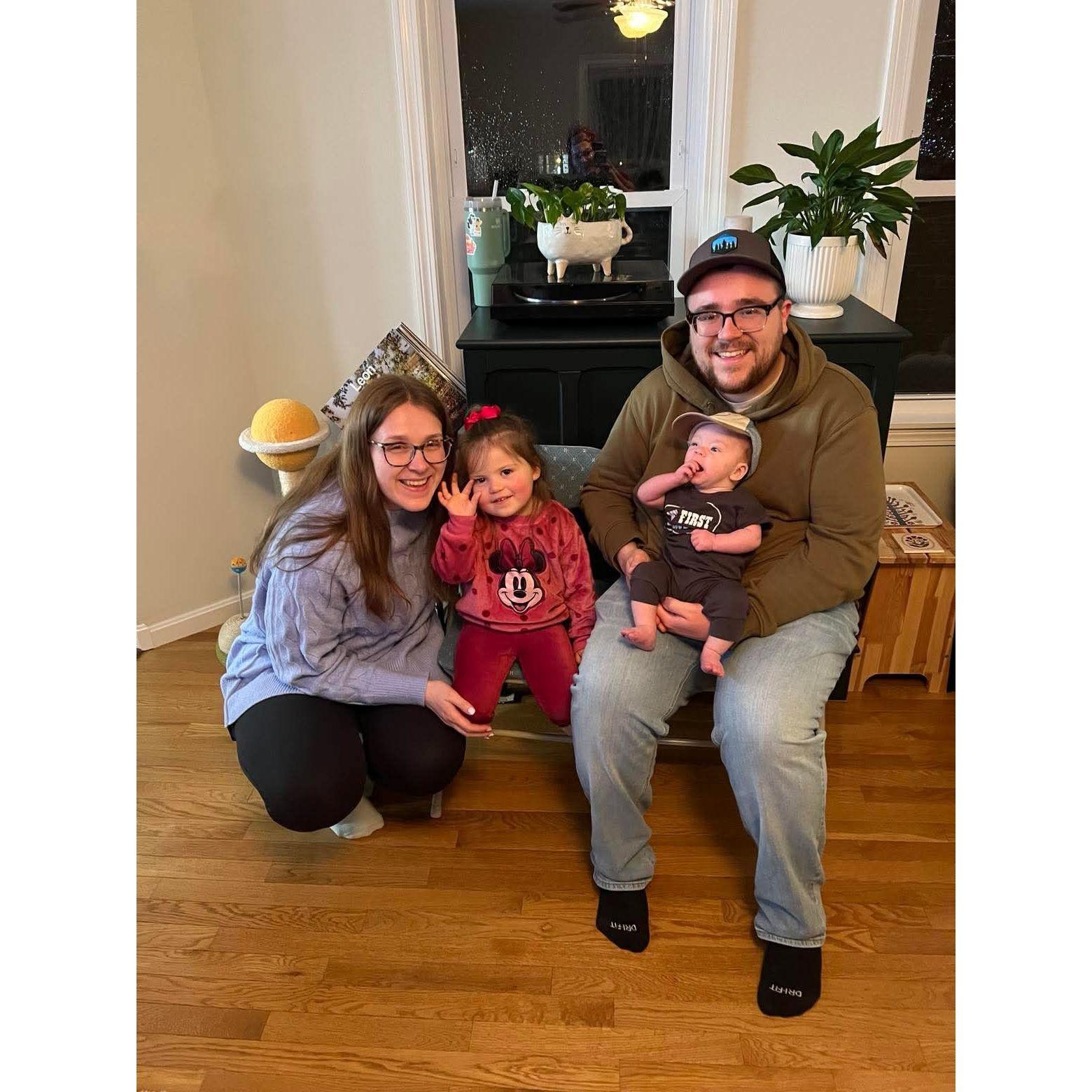 With our godchildren, Abby and Si