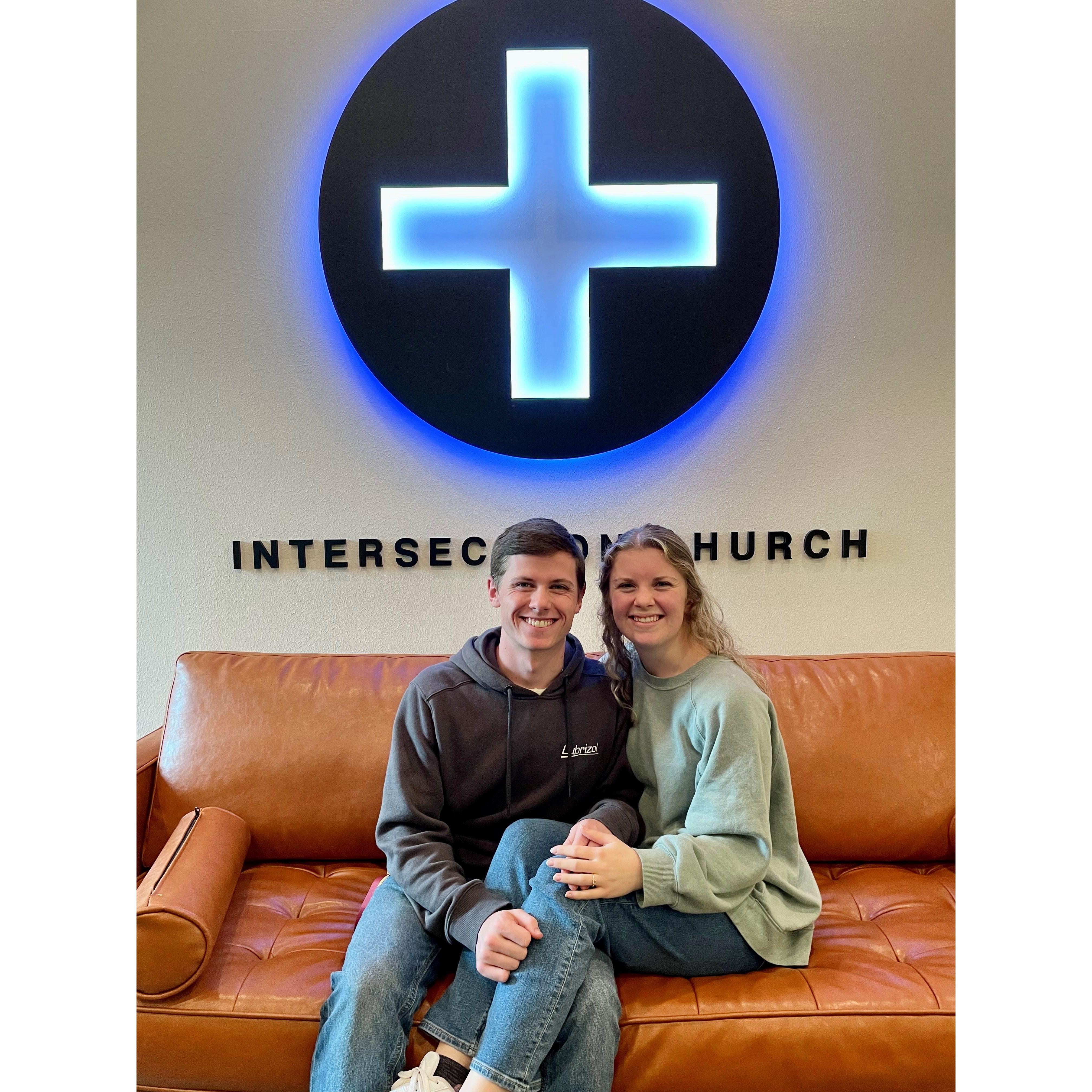 May 7th, 2023 - They'll be married at Intersection Church a little under a year after this picture was taken there!