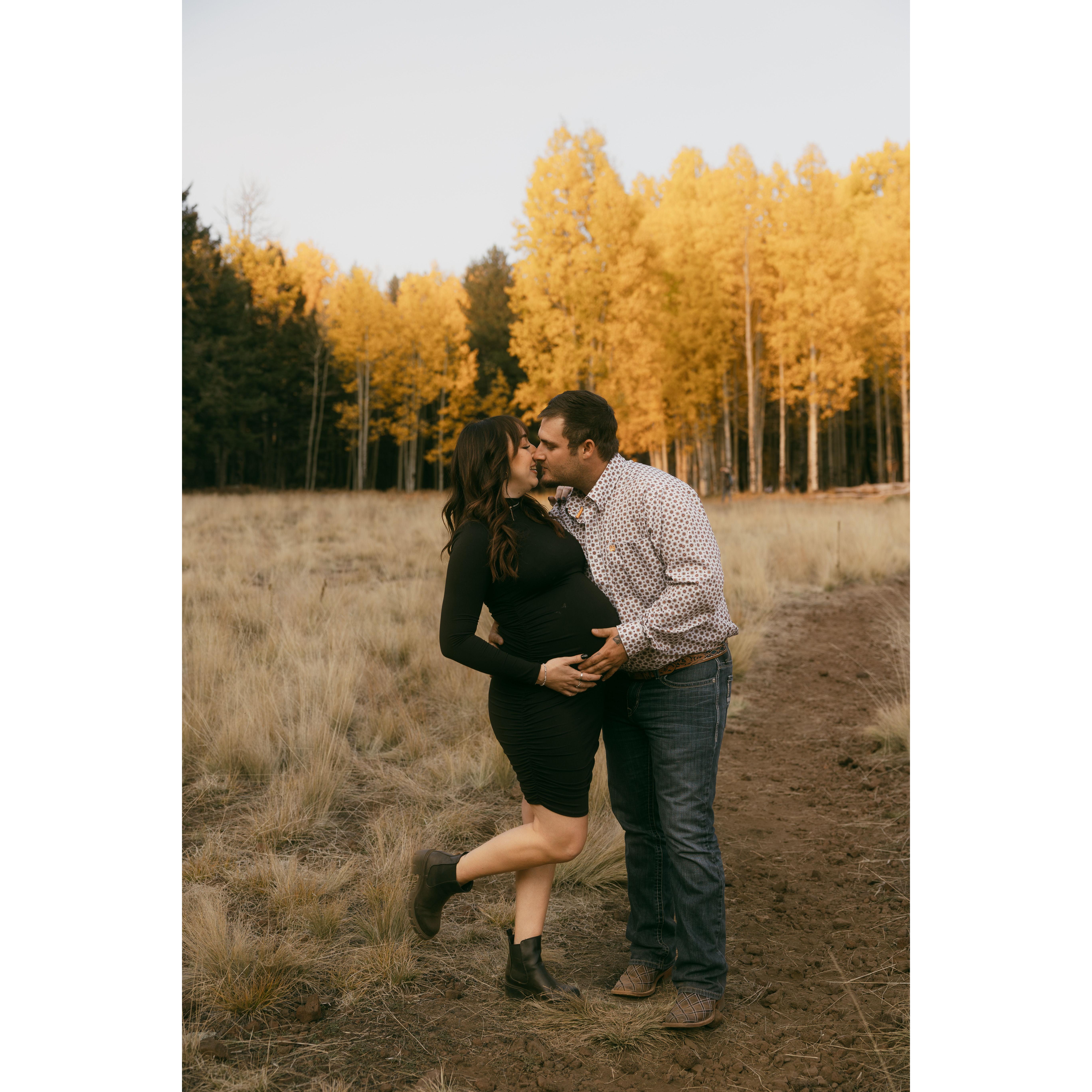 Our maternity photos in Flagstaff
