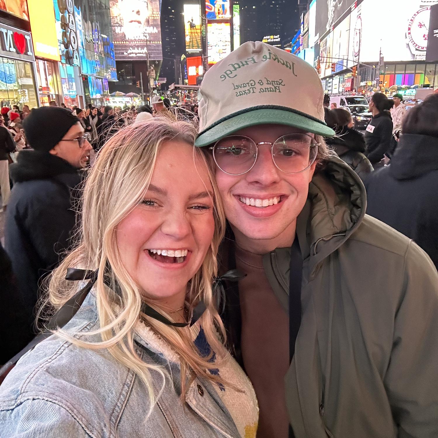 His first time seeing Times Square! 🌃