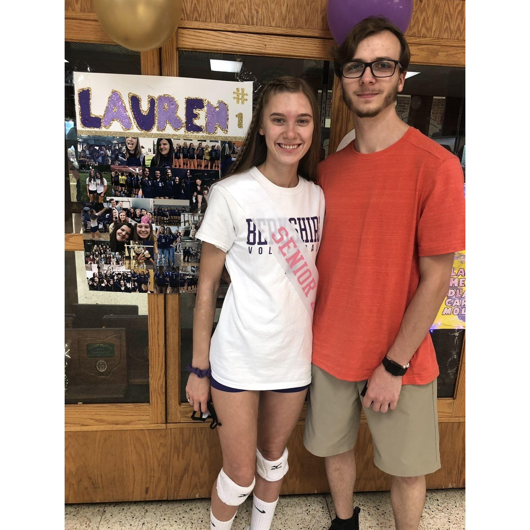 Lauren's senior night volleyball game
