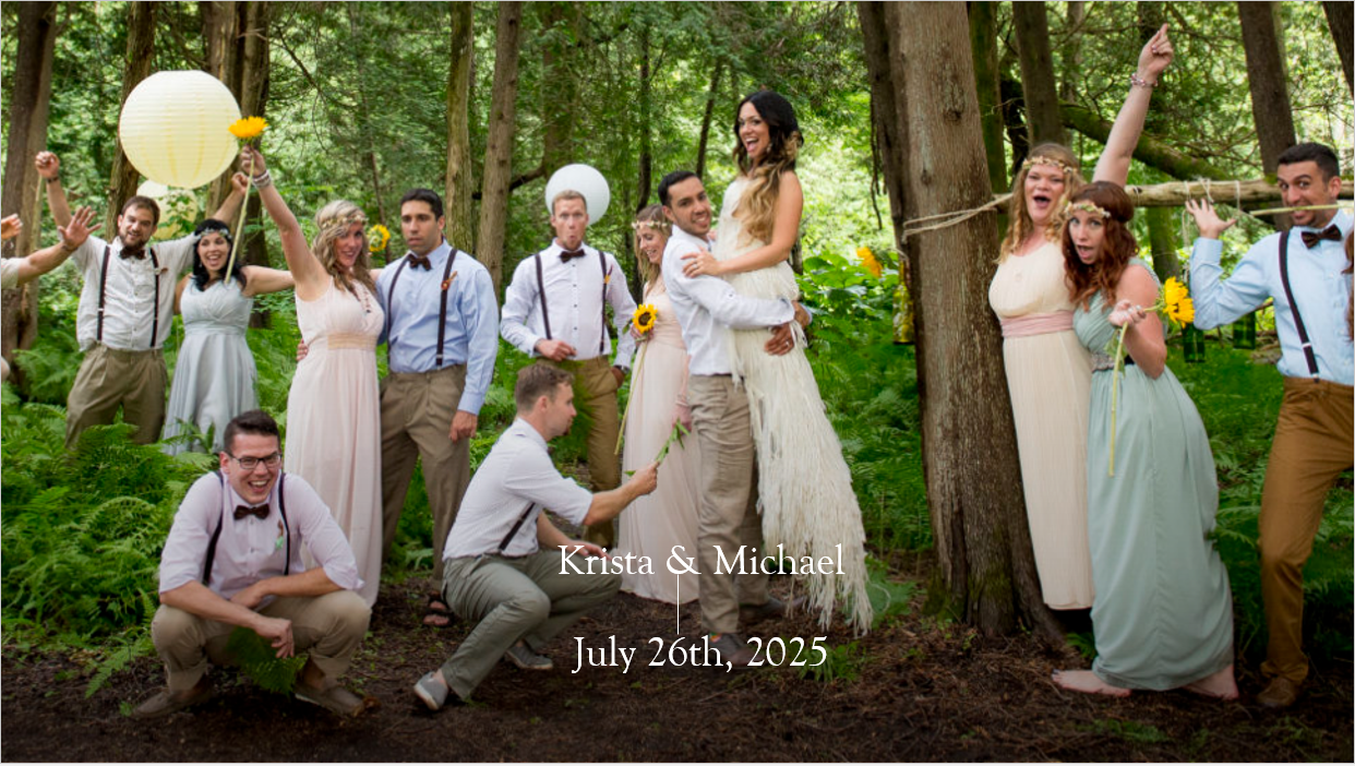 The Wedding Website of Krista Jacobson and Michael Balensiefer