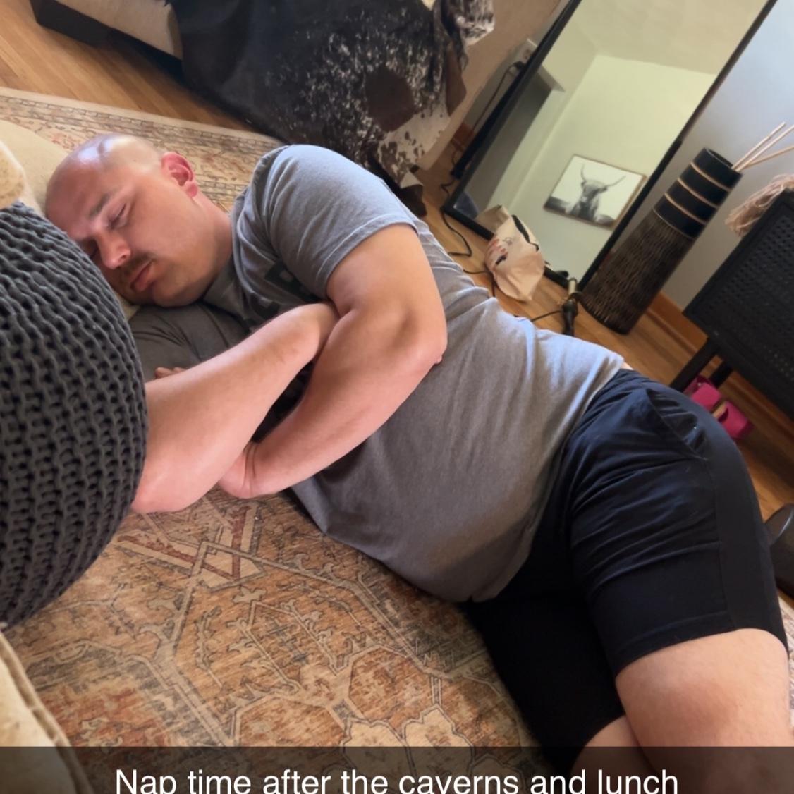 A glimpse of my Urbana apartment- and my favorite memory of him taking a snooze after a day date.