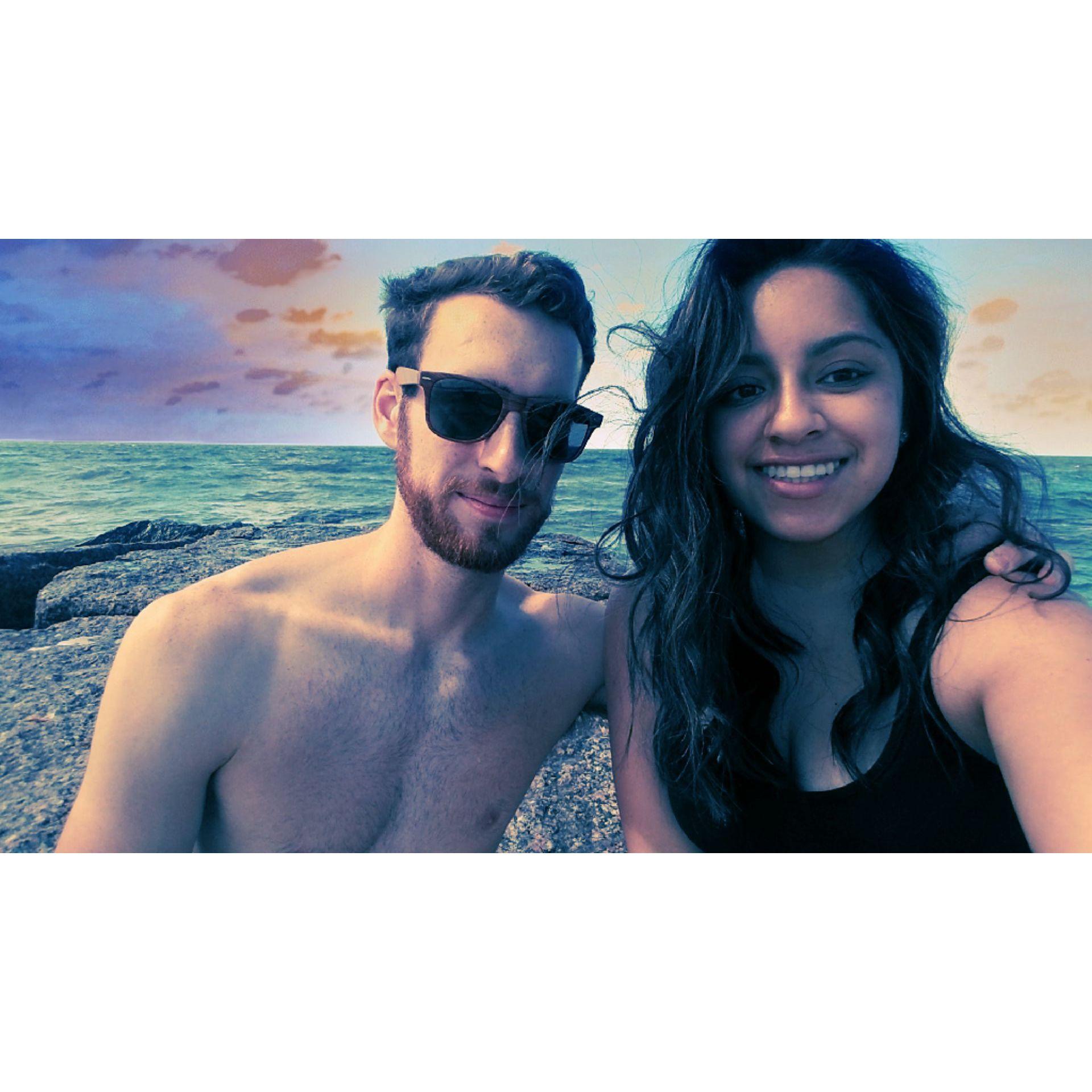 March 2018 - Our very first trip together, a couple of months into dating. Galveston ❤️